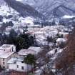 Una vista di Marradi con la neve
